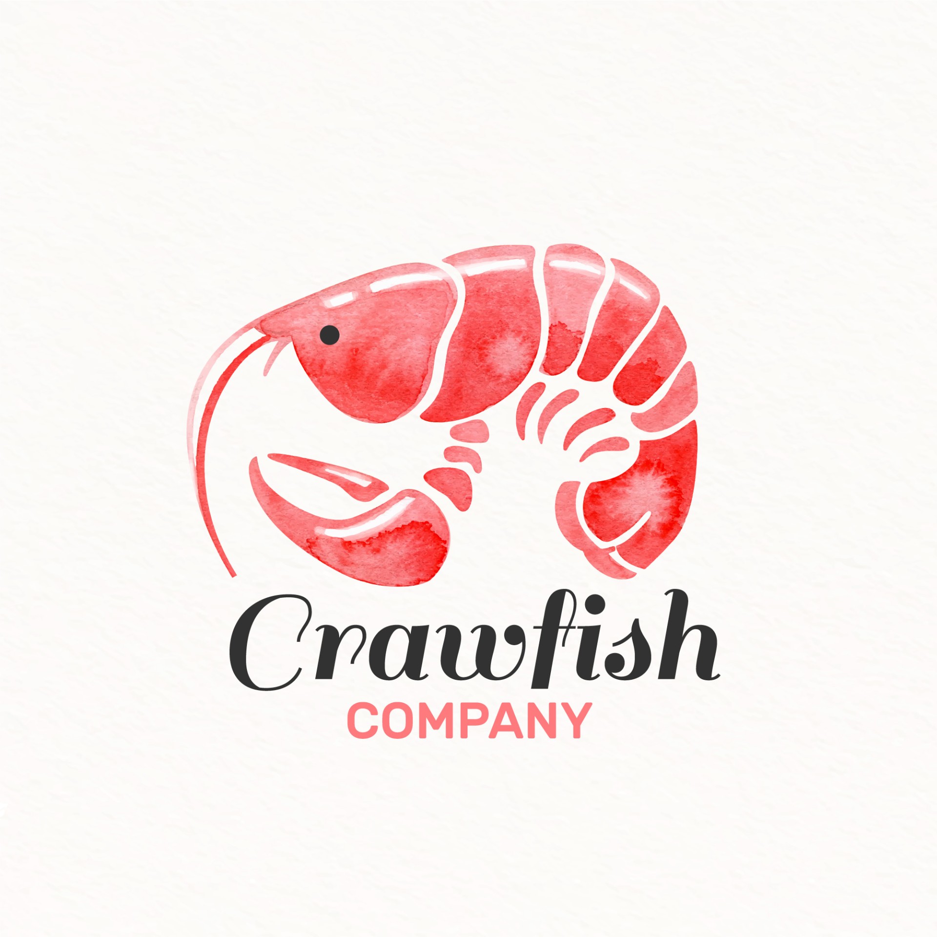 水彩画小龙虾logo设计图0
