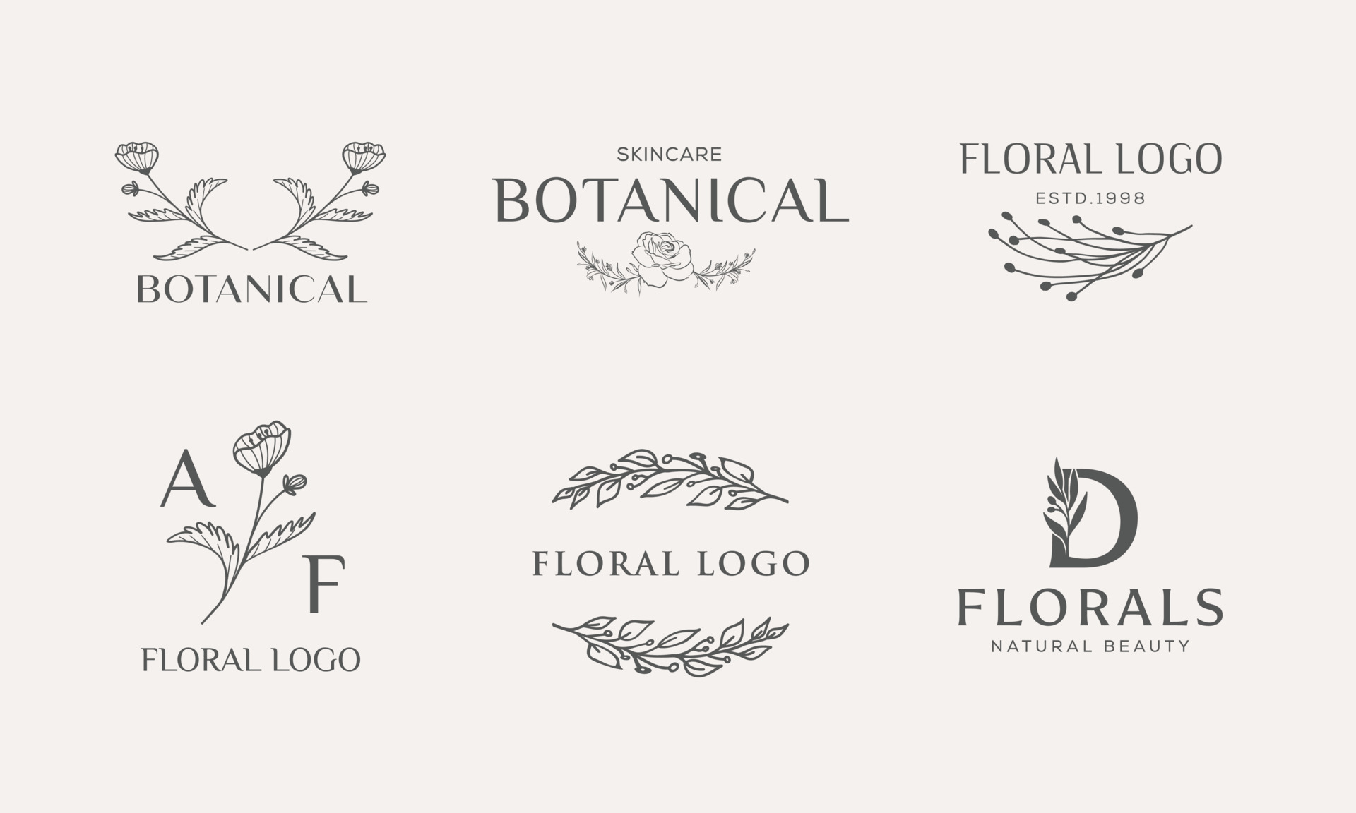 植物字母标志logo0