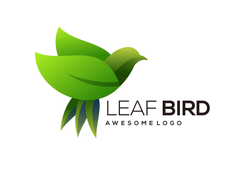 绿色小鸟logo设计标志0