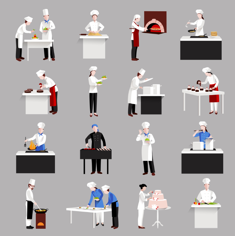 餐厅厨师卡通人物图标0