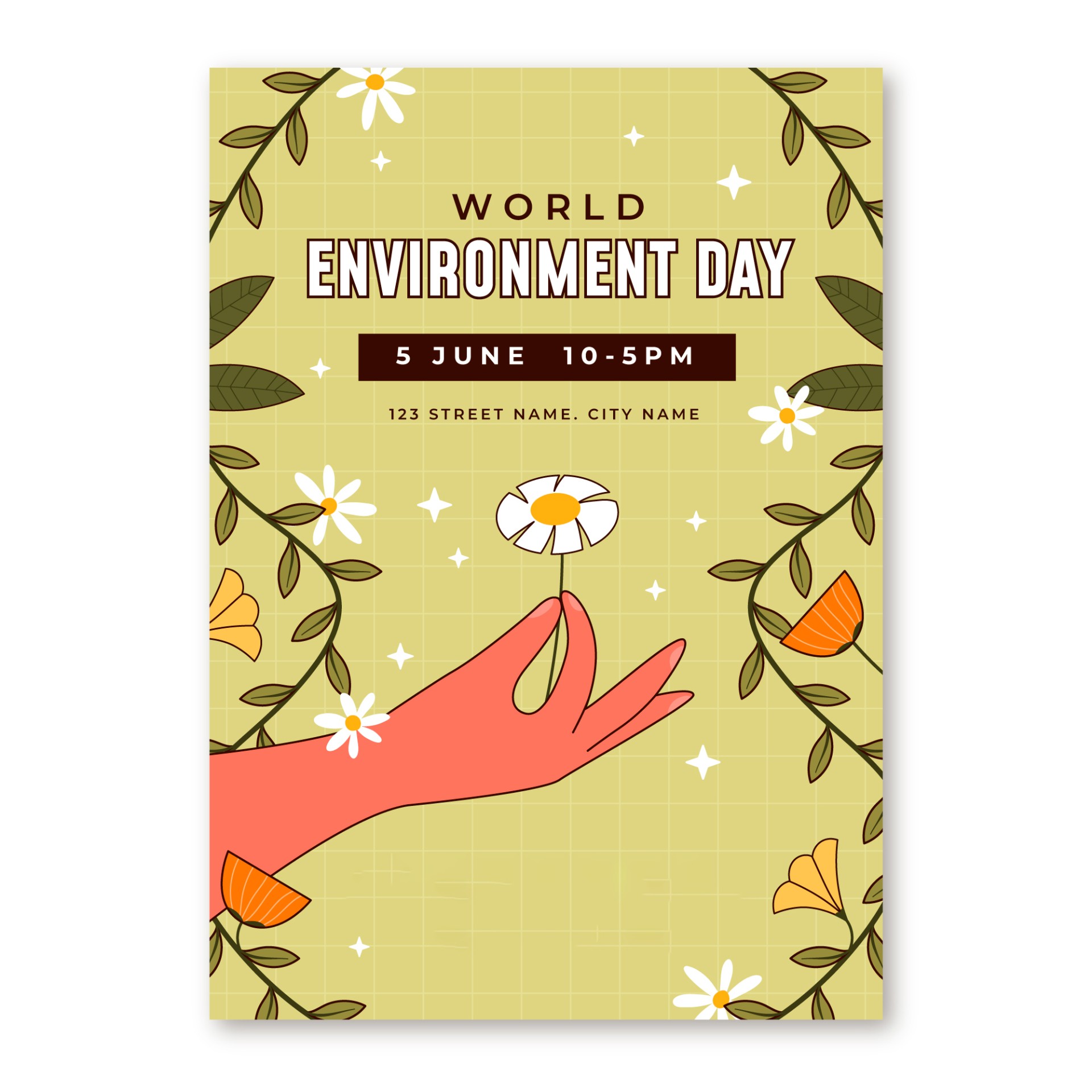 世界环境日的主题海报简单0
