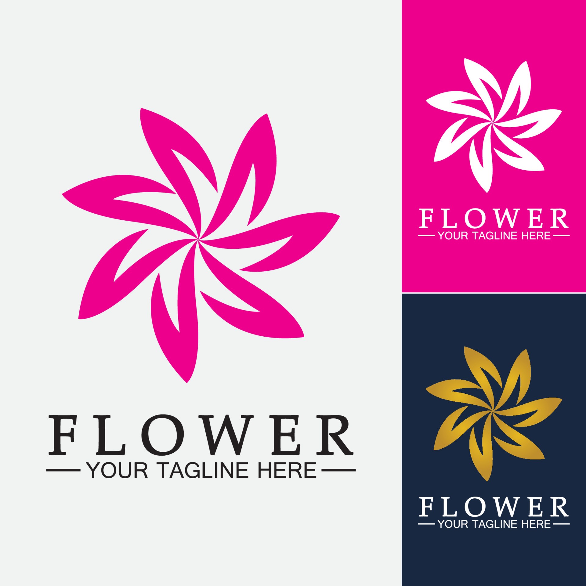 几何花卉标志logo0