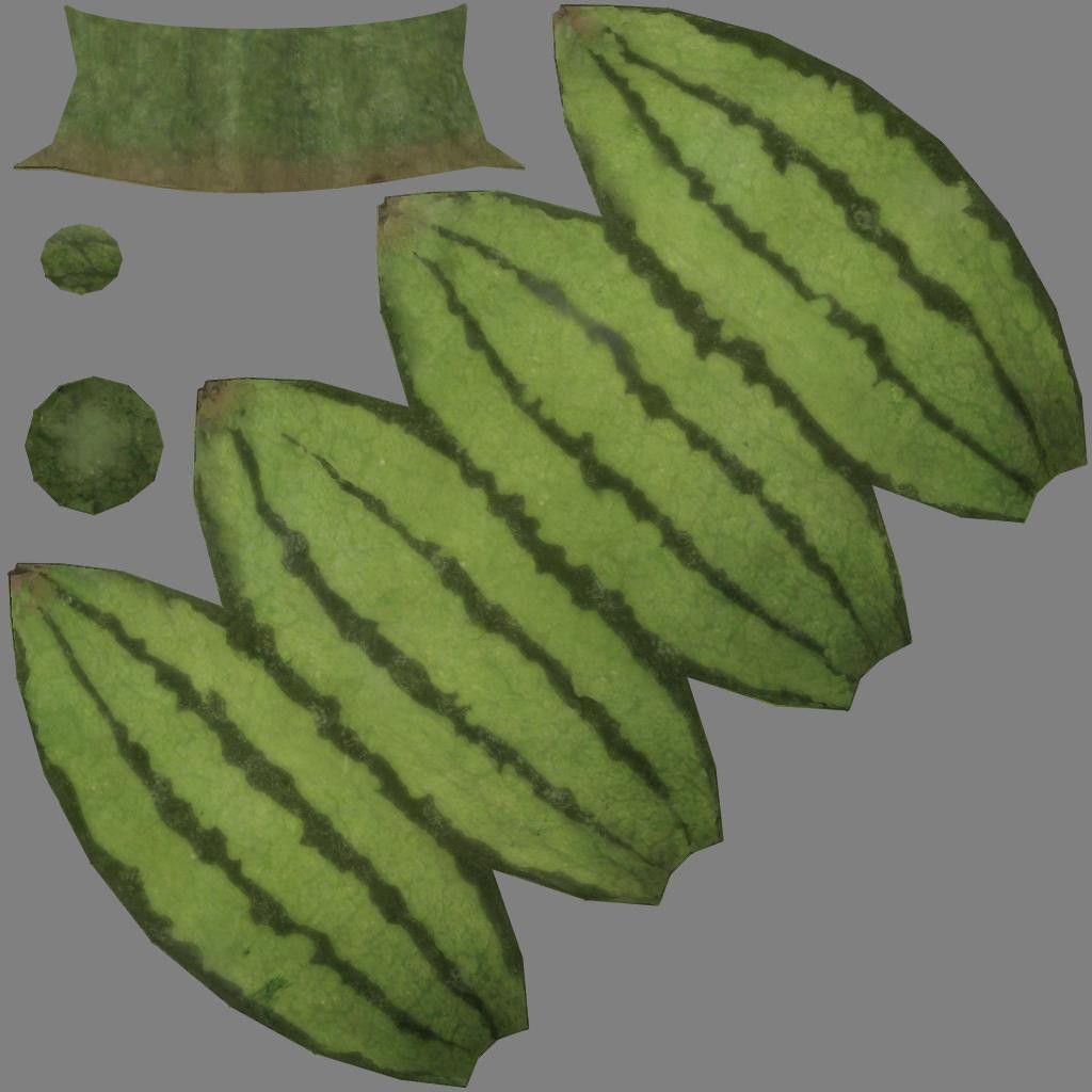绿皮西瓜3D模型1