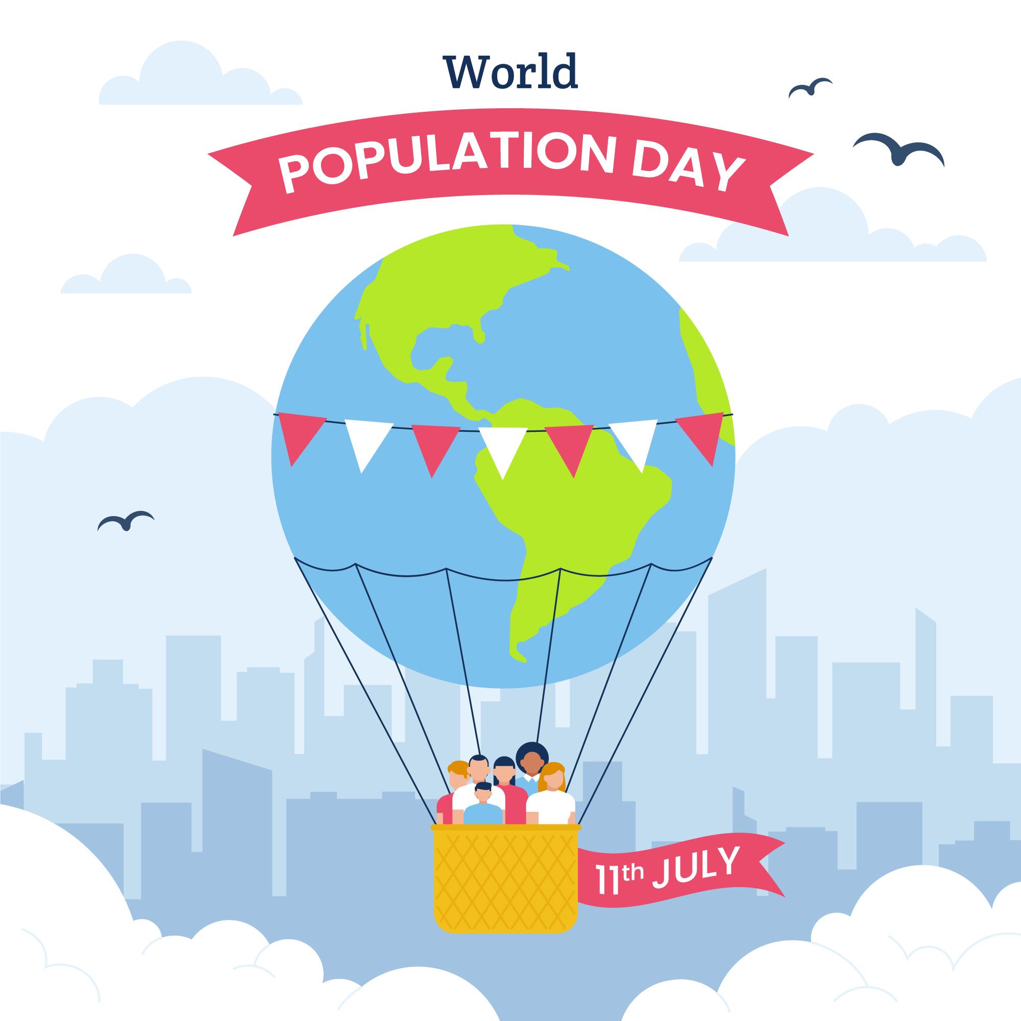 世界人口日热气球插图0