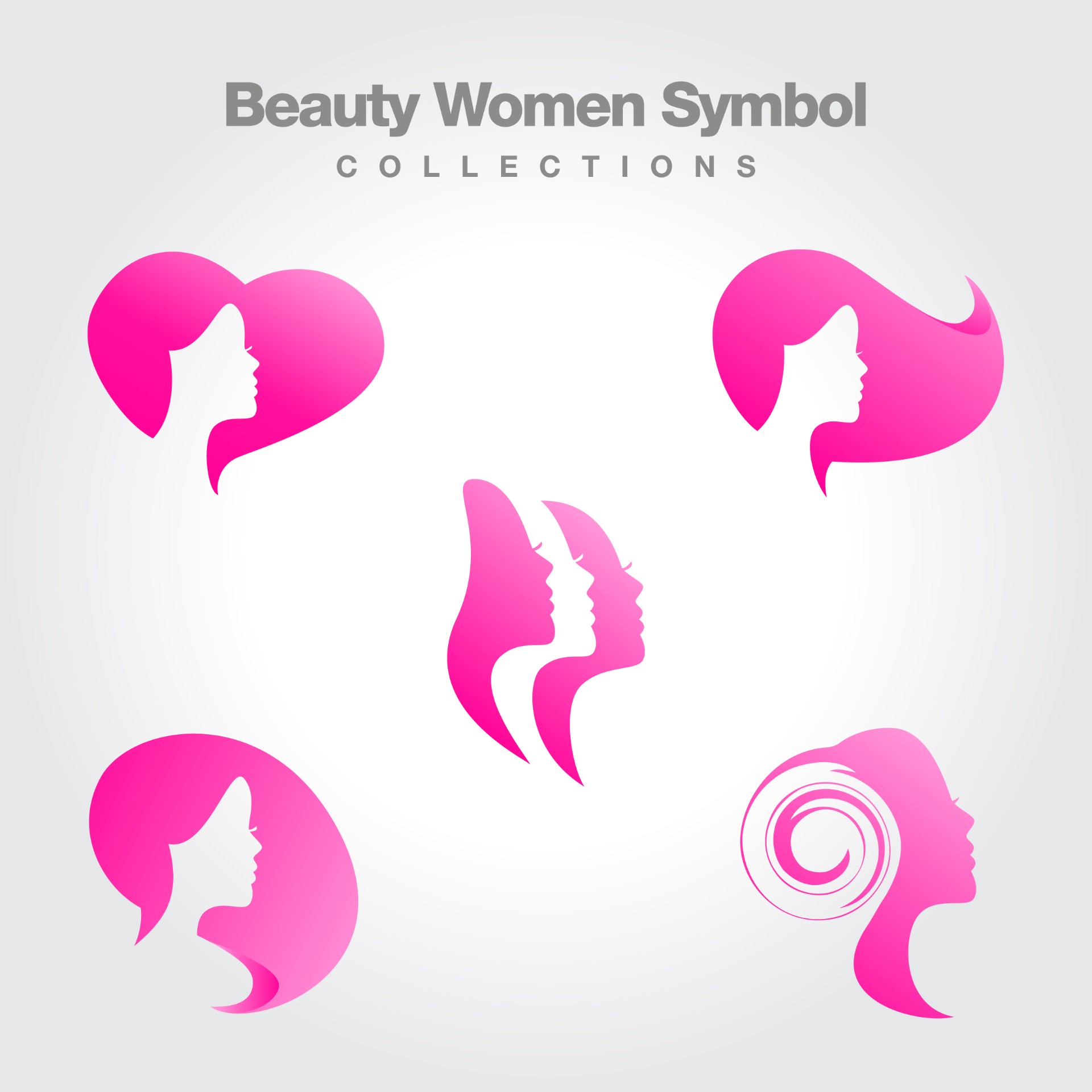 粉色女性头部轮廓logo0