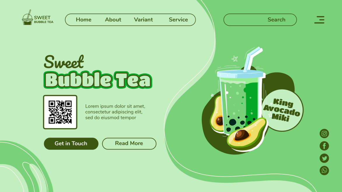奶茶网站网页设计模板0