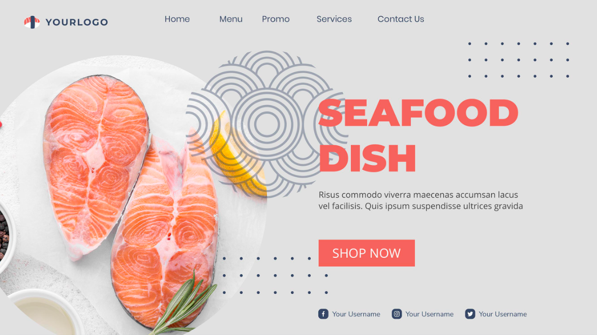 海鲜餐饮美食网站模板0