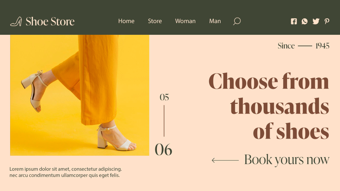鞋店网页设计模板0