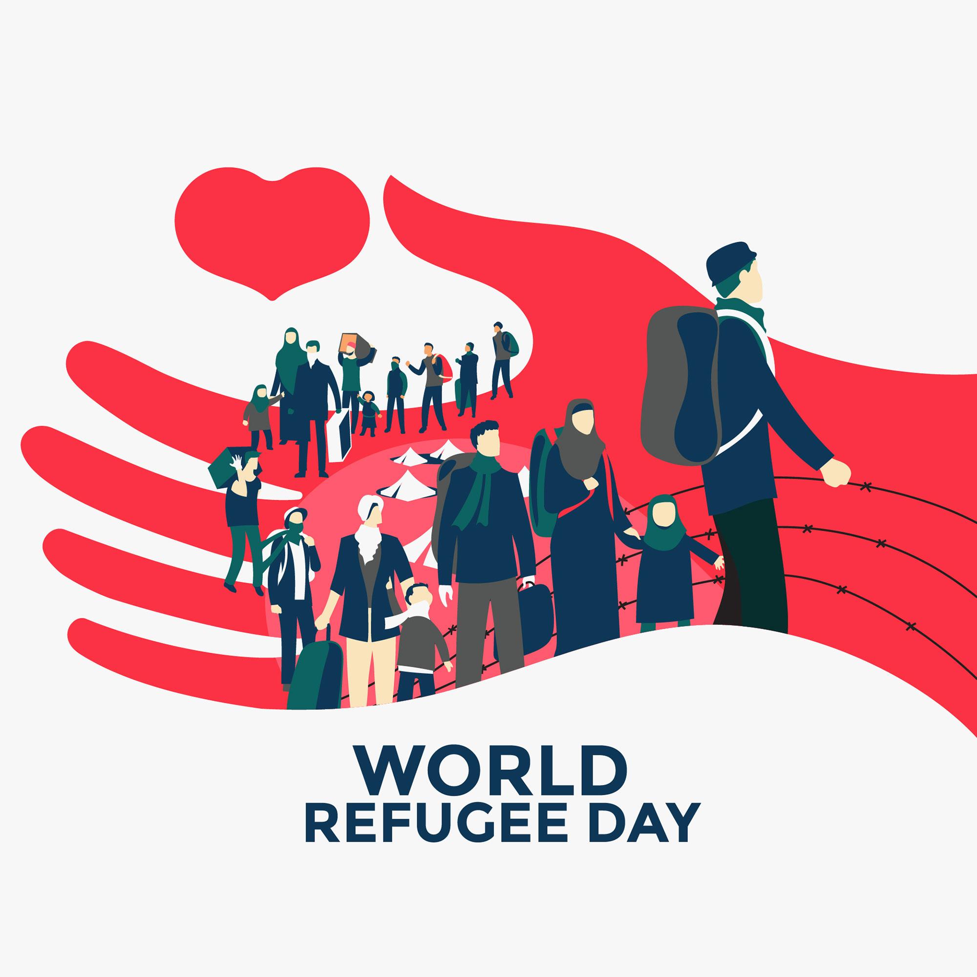 世界难民日爱心援助难民宣传插图0