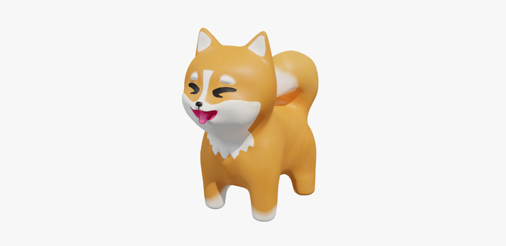 宠物柴犬3D建模0