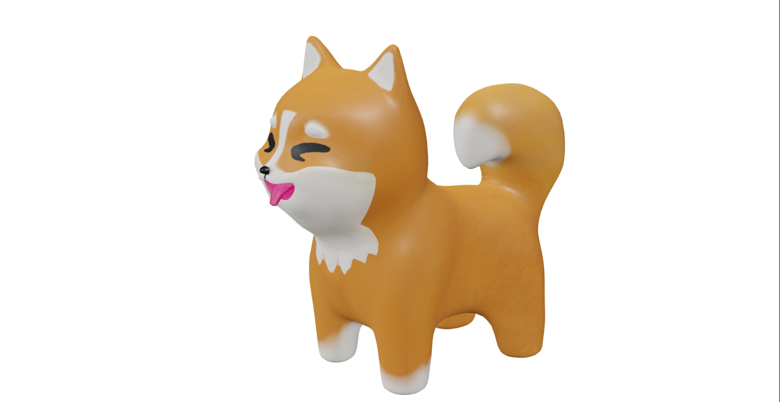 宠物柴犬3D建模1