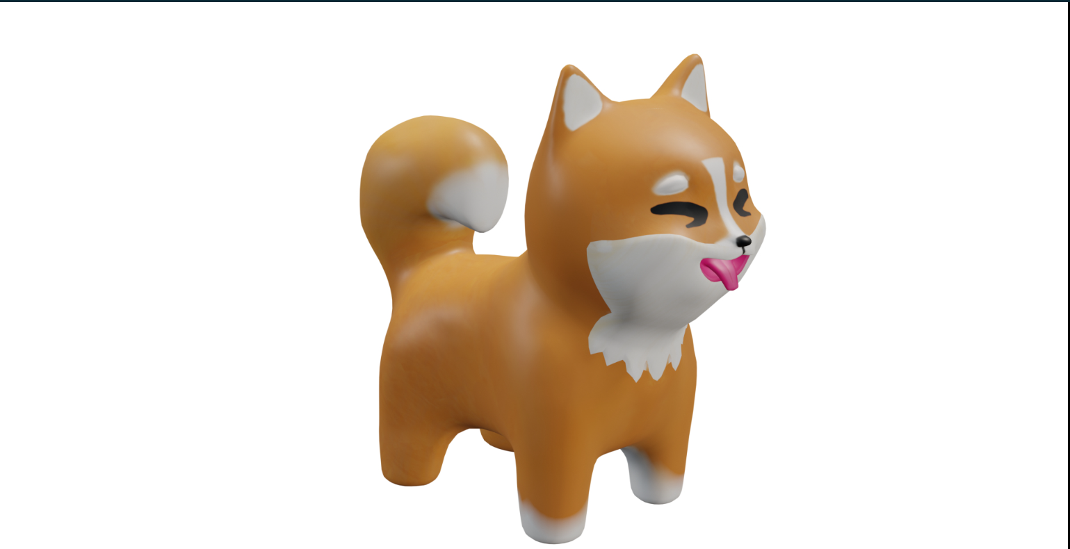 宠物柴犬3D建模4