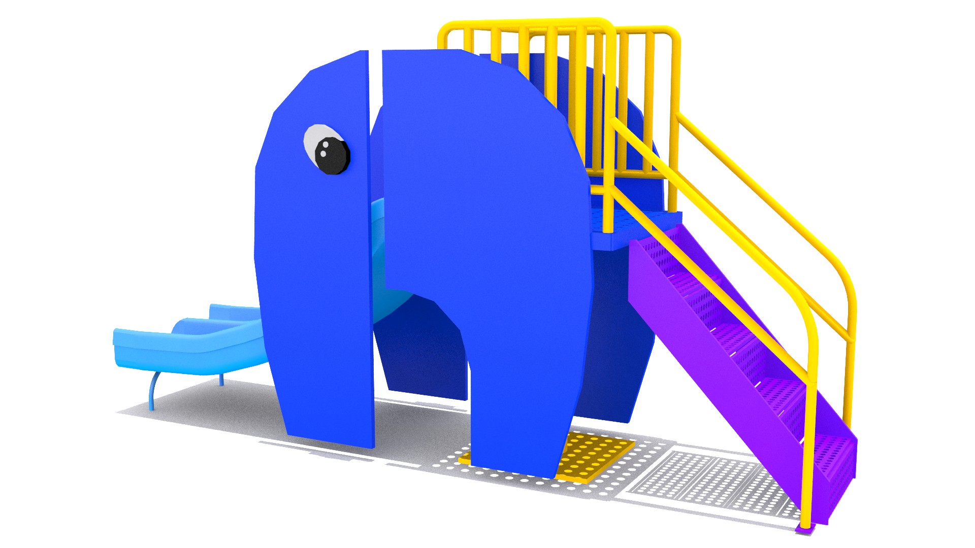 儿童大象滑滑梯建模2