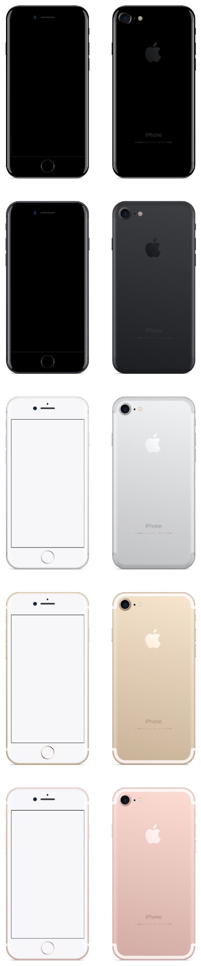 iPhone 7 正背面全色系模型0