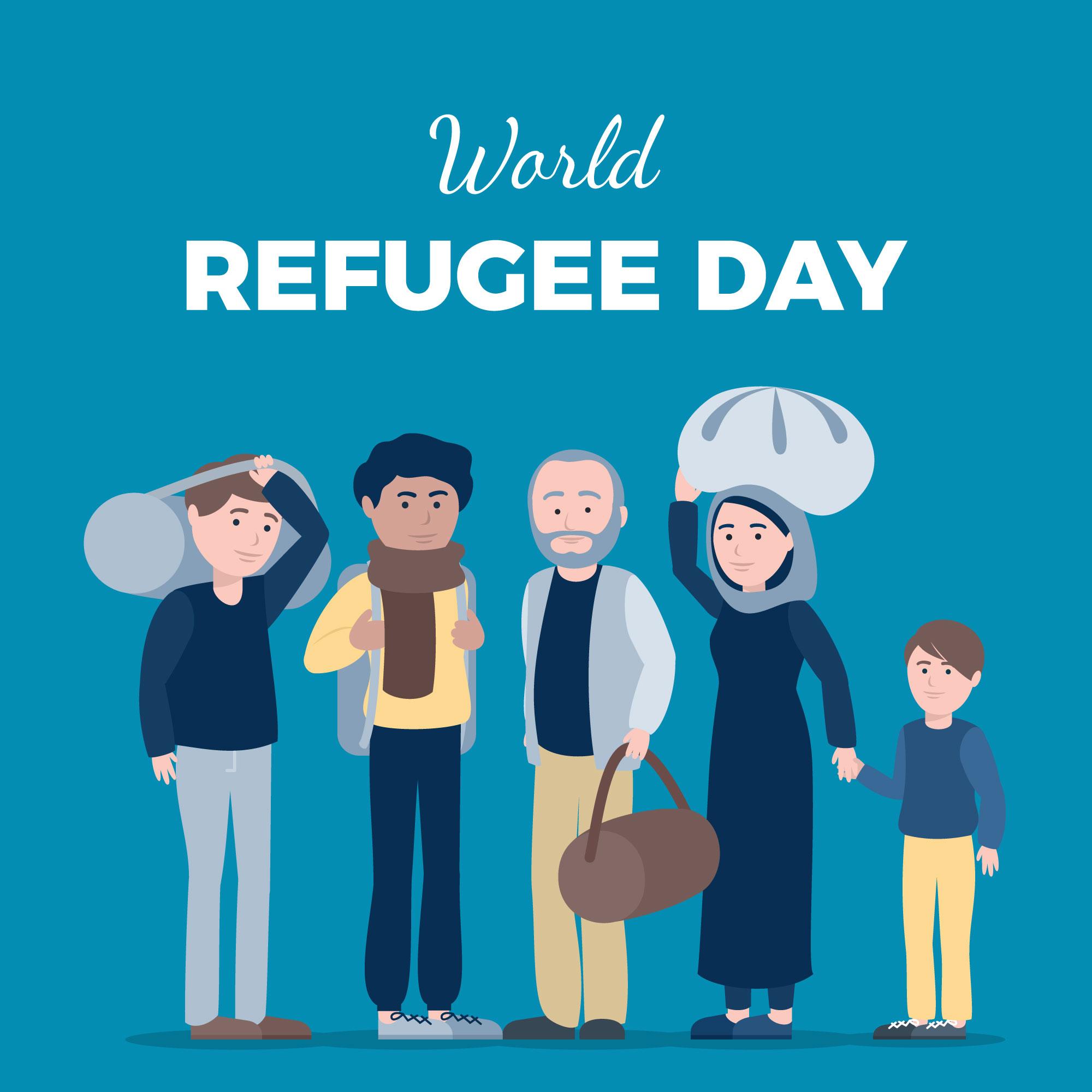 世界难民日流离失所的人物插图0