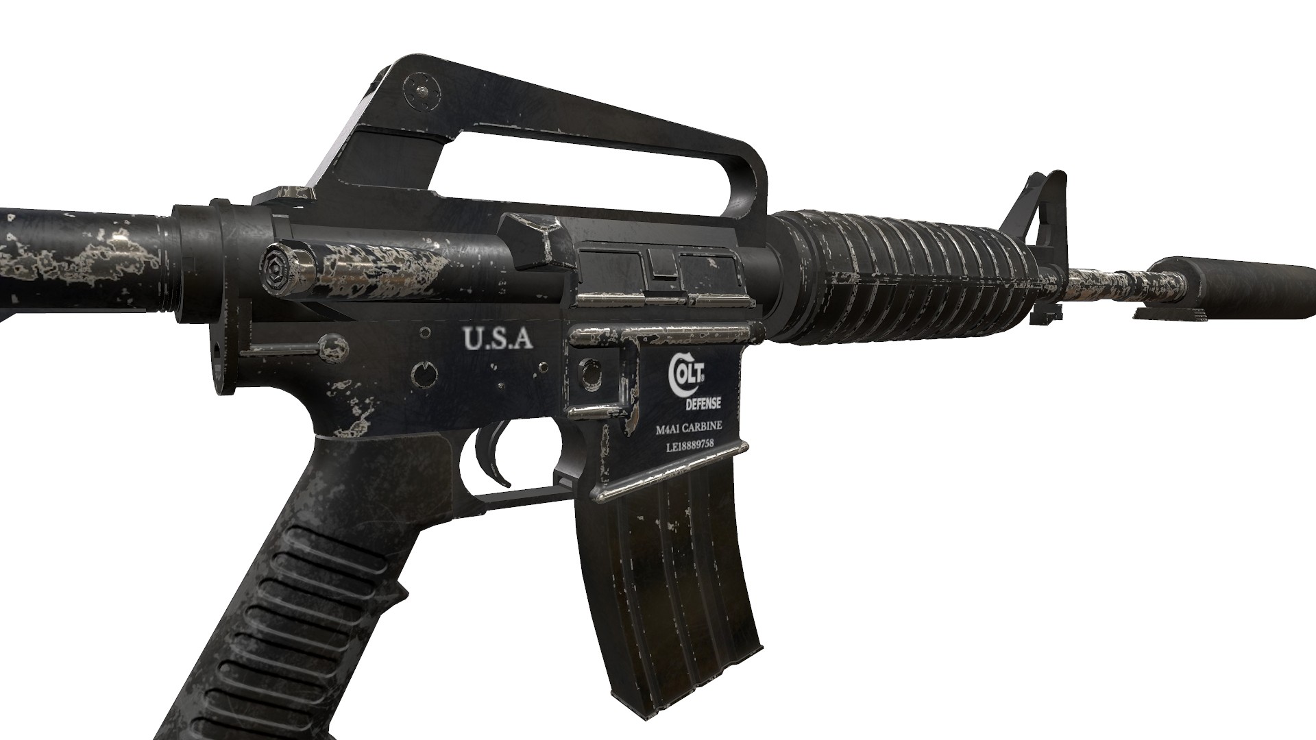 M4A1卡宾枪3D模型3