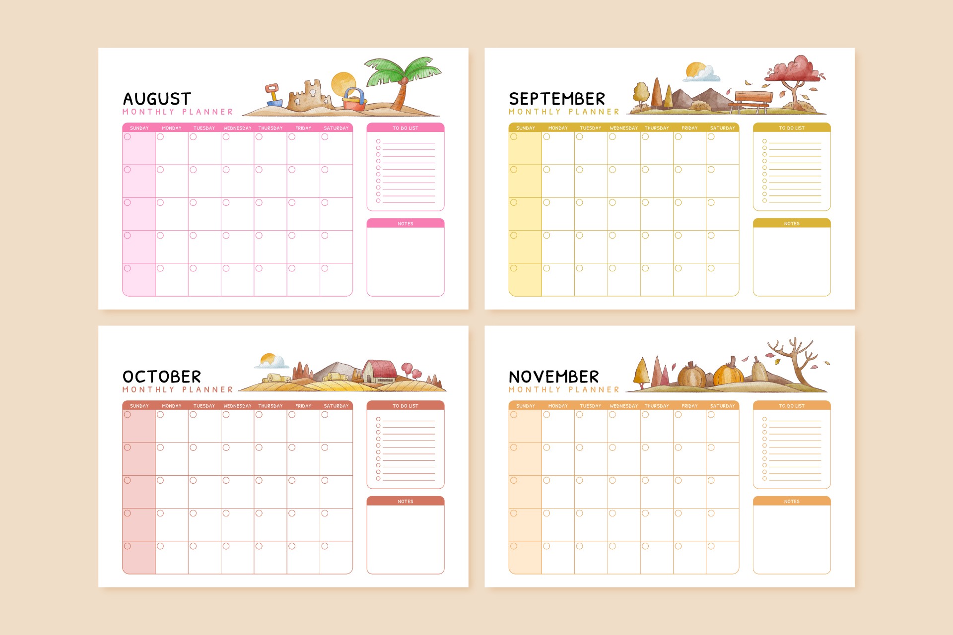 每月计划日历模板0