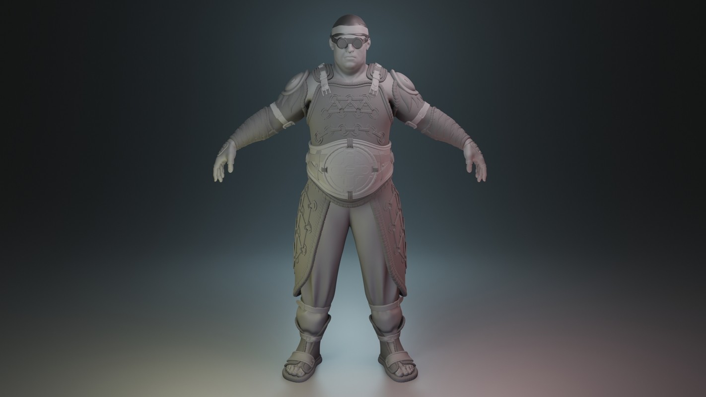 幻想铁匠角色3D模型1