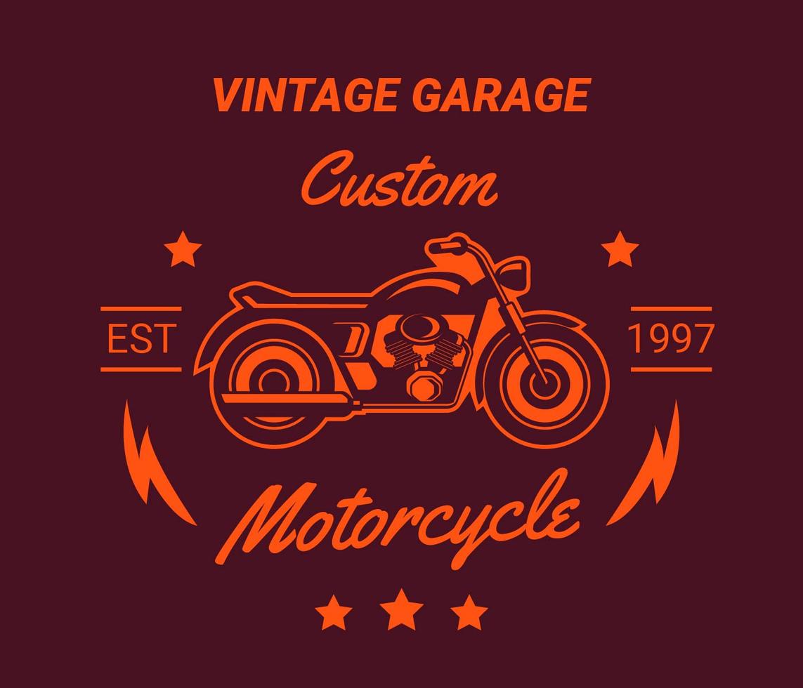 复古摩托车标志logo0
