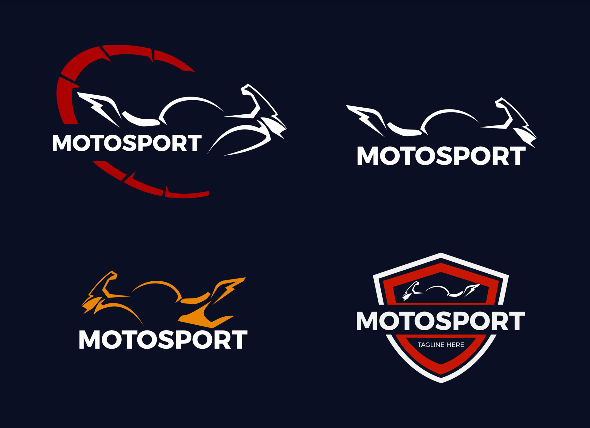 四种摩托车标志logo0