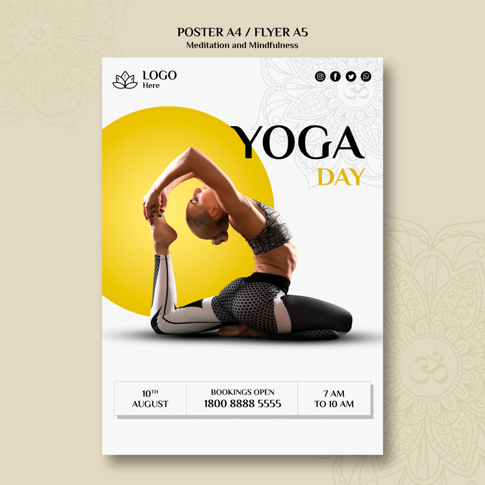 621国际瑜伽日广告宣传海报0