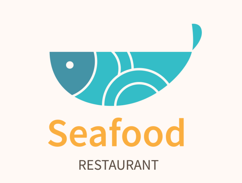 海鲜时尚餐厅logo设计0