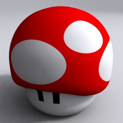 马里奥蘑菇模型3
