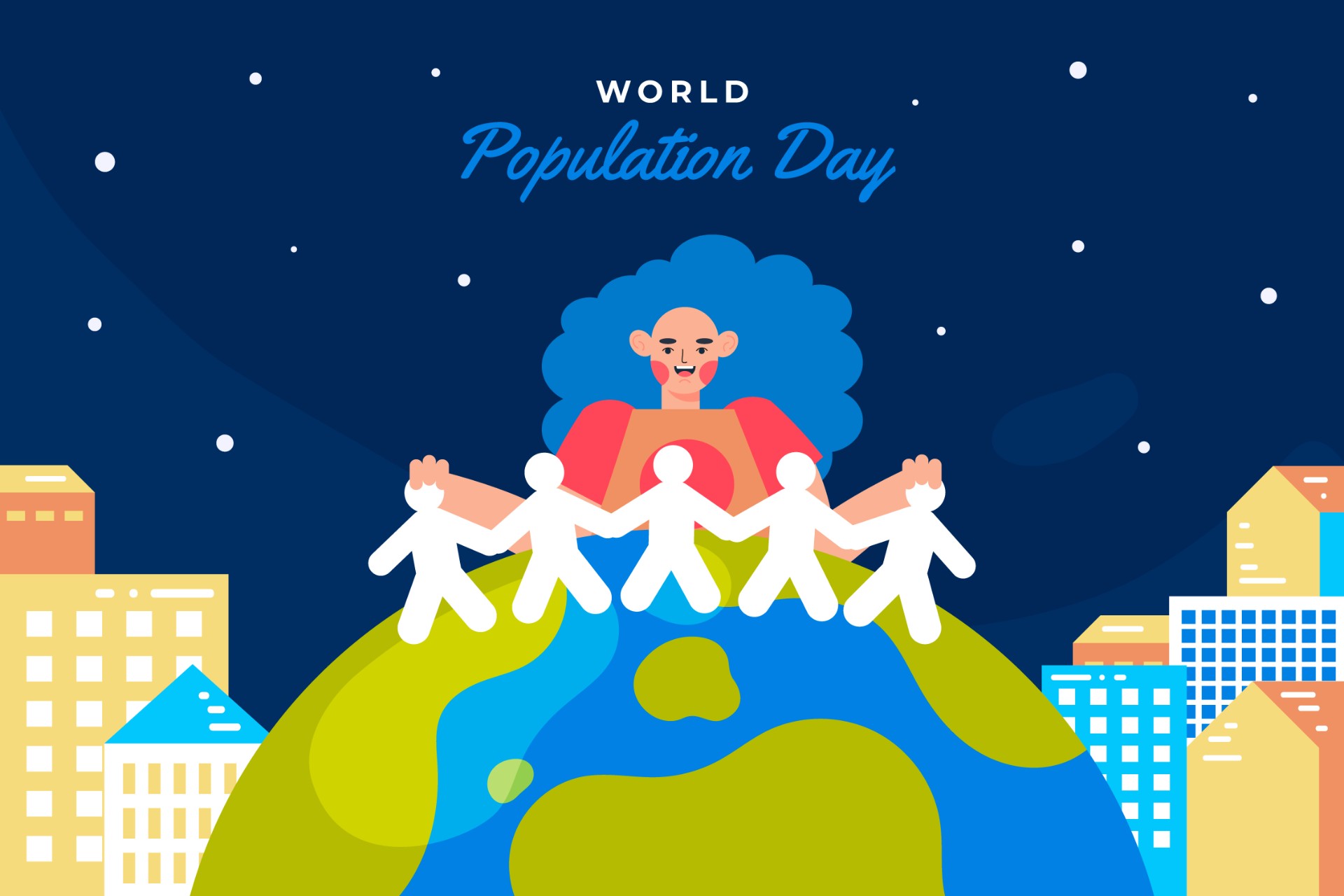 世界人口日2022主题扁平化插图0