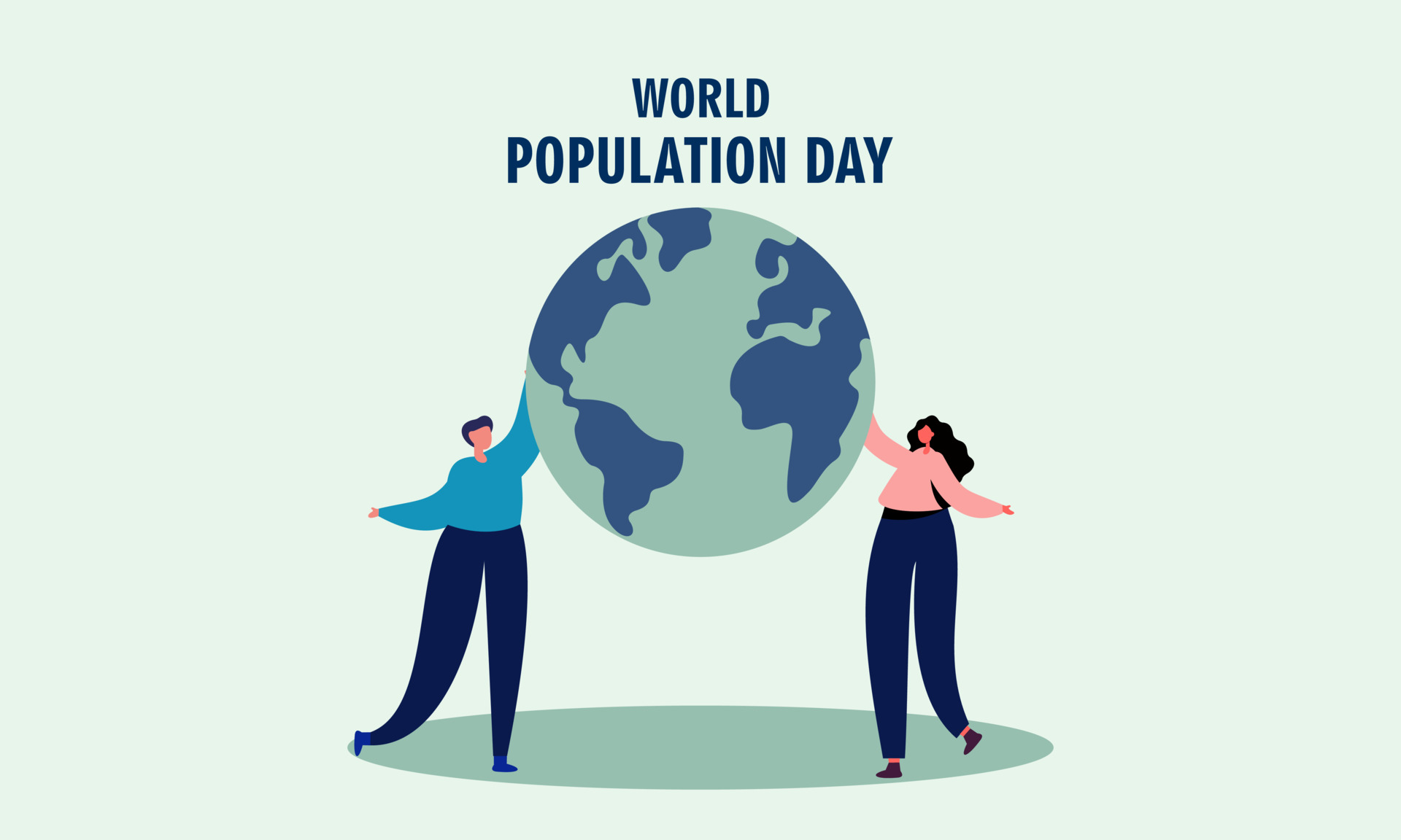 世界人口日扁平插图0