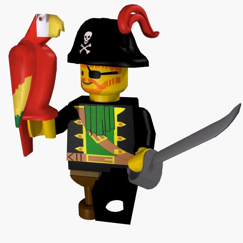 乐高海盗船长模型1