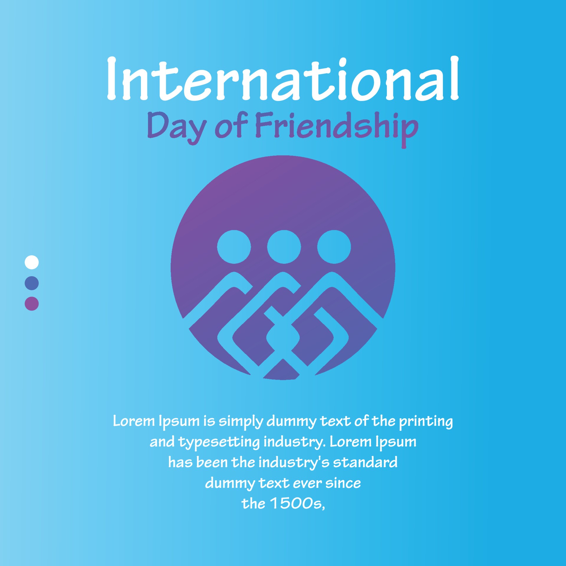 国际友谊日图标背景插图0