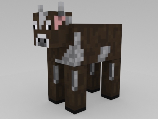 我的世界奶牛3d模型2