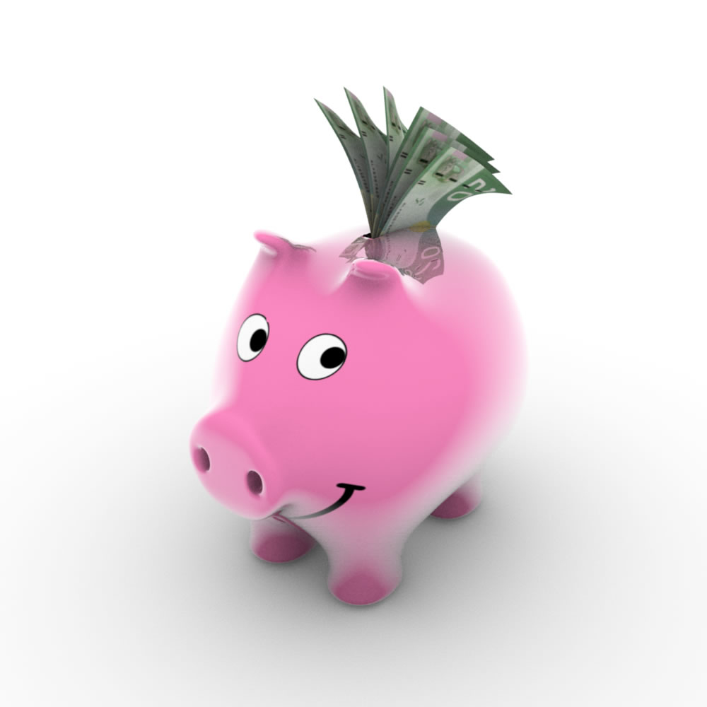 小猪存钱罐模型0