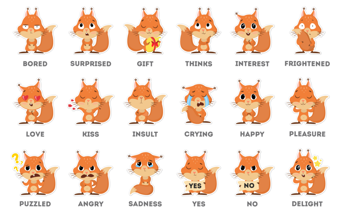 松鼠表情包系列图标0