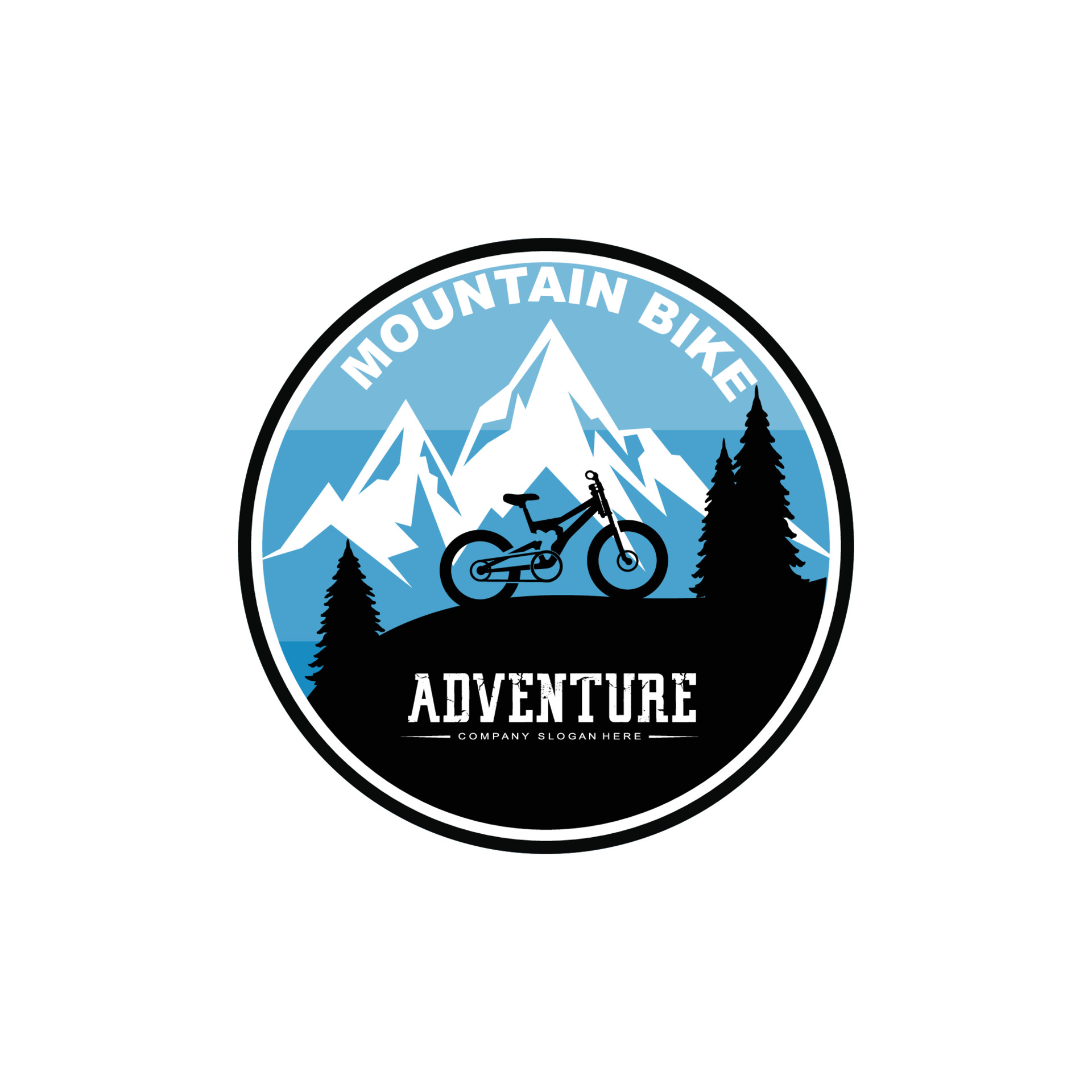 山地自行车剪影logo0