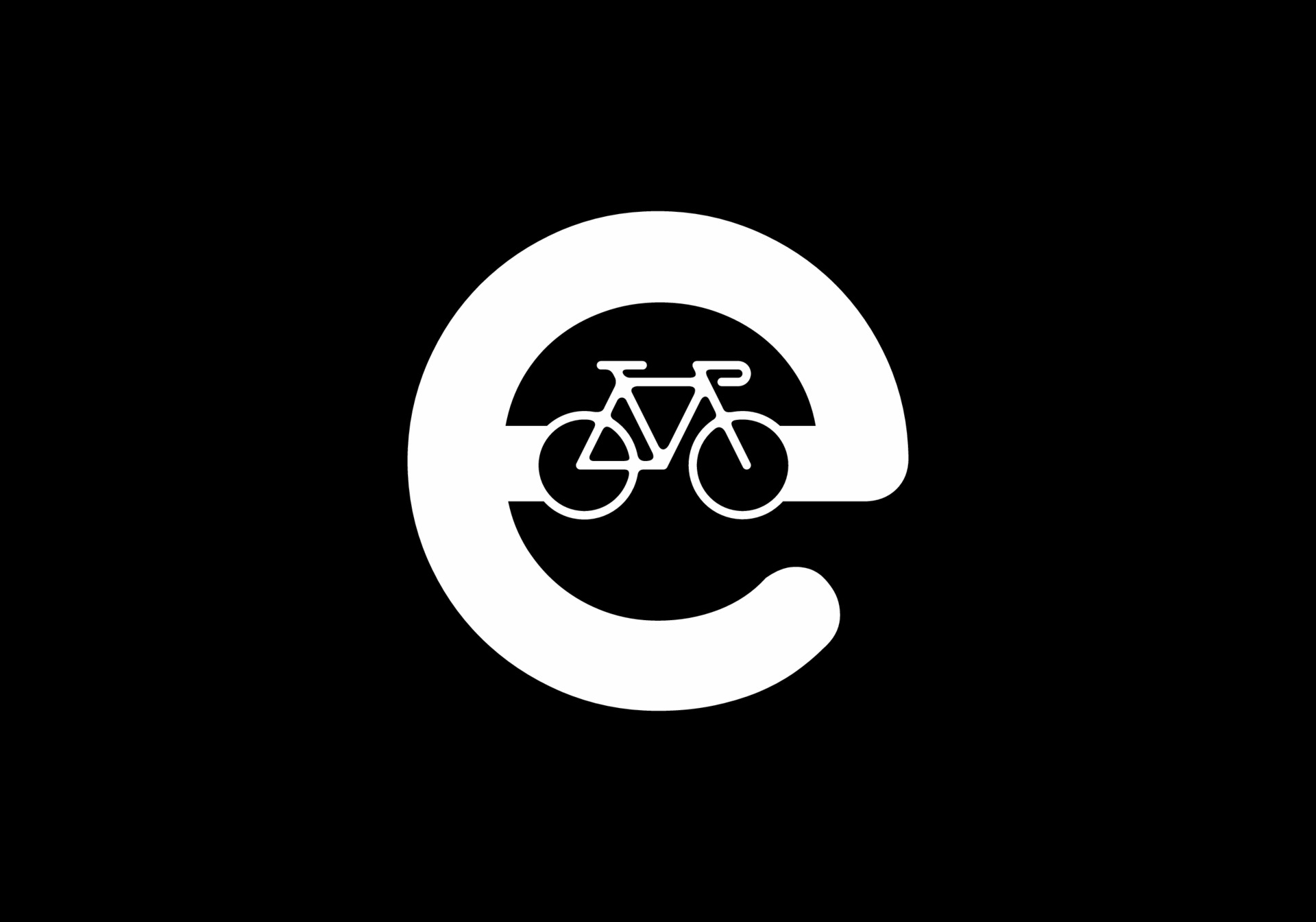 自行车黑白创意logo0