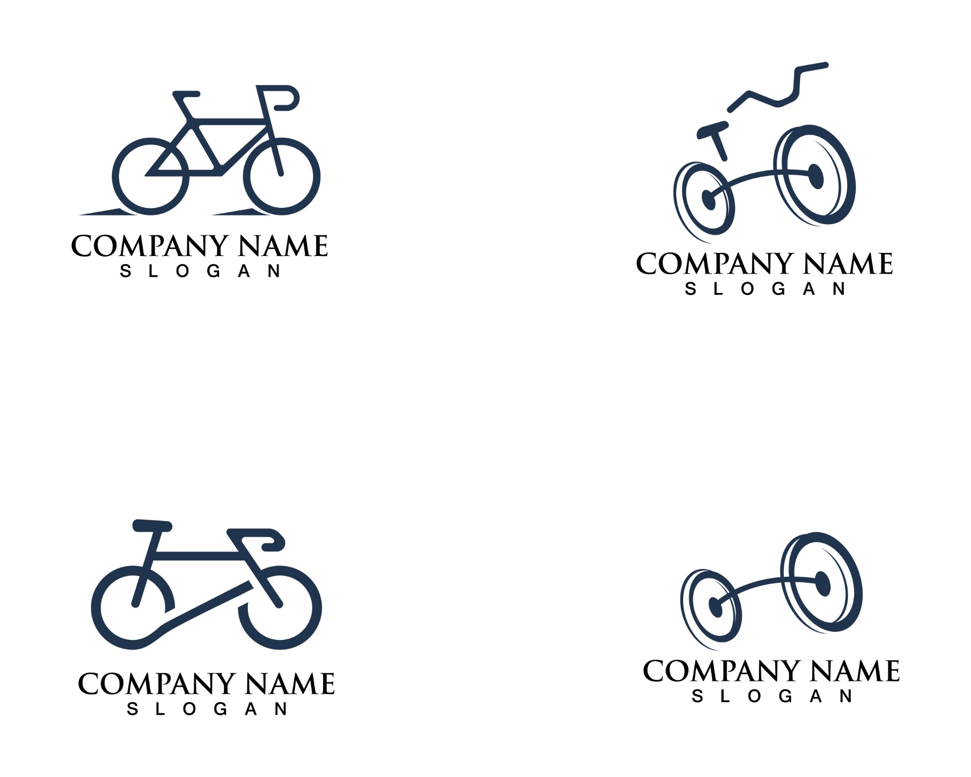 自行车简约线条logo0