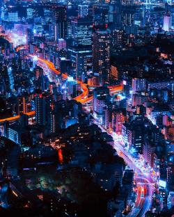 繁华城市夜景图片素材,高清图片素材