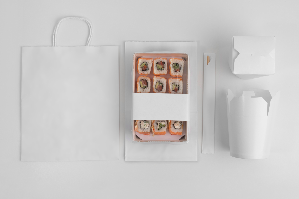 寿司餐饮店包装vi样机1
