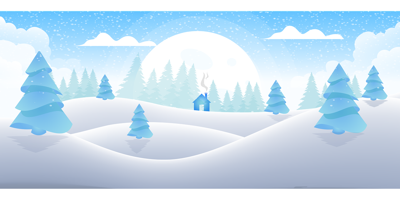 雪景卡通电脑壁纸图0