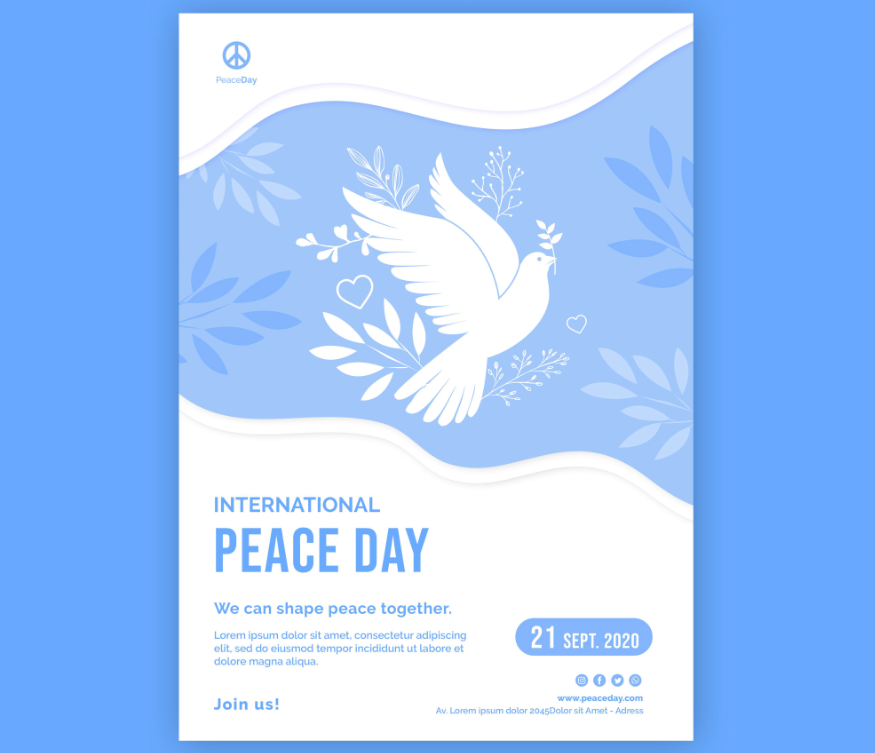 国际和平日海报设计模板0