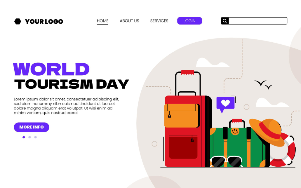 世界旅游日网页设计模板0