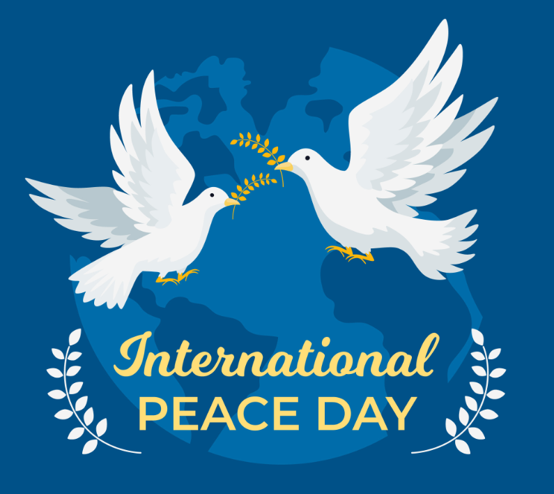 国际和平日鸽子插画0