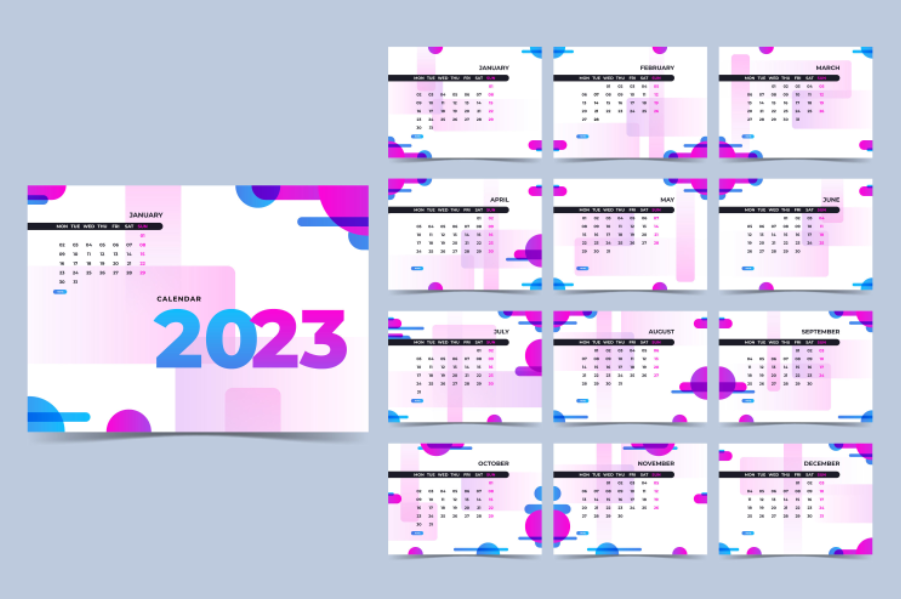 2023年日历打印模板电子版0