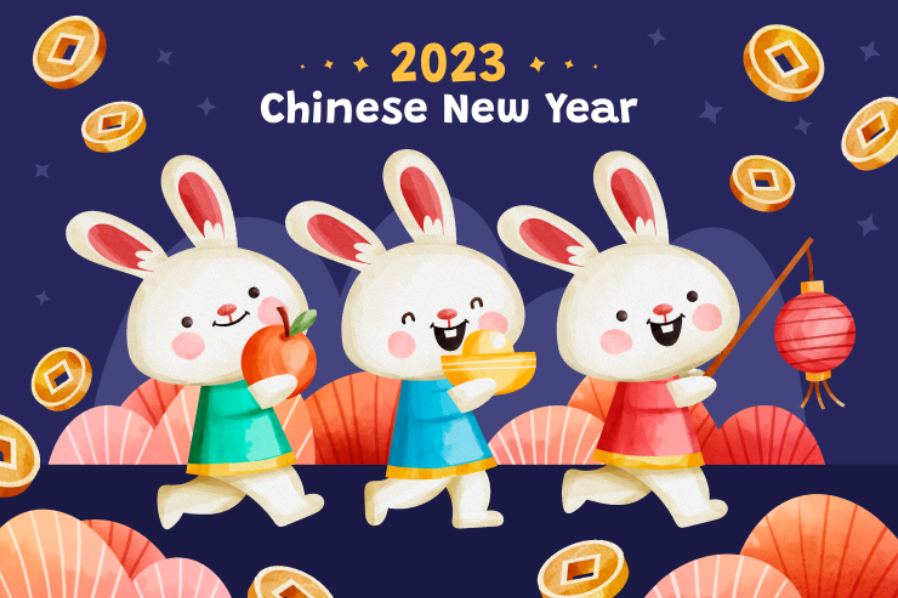 2023兔年新年插画0