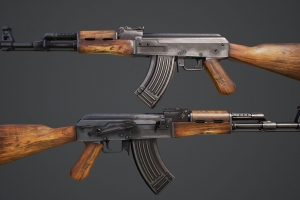 3DMAX AK47步枪建模
