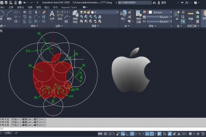 CAD绘制苹果效果图