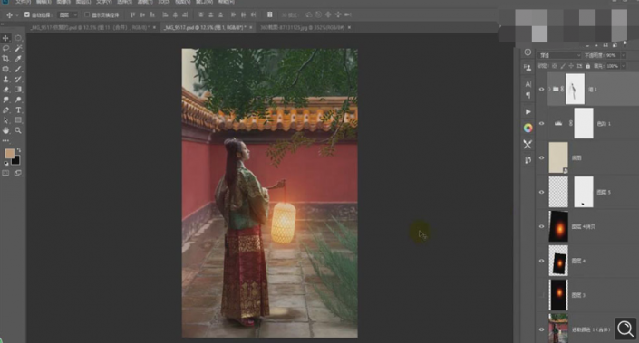 PS古风灯笼夜景氛围打造实例步骤