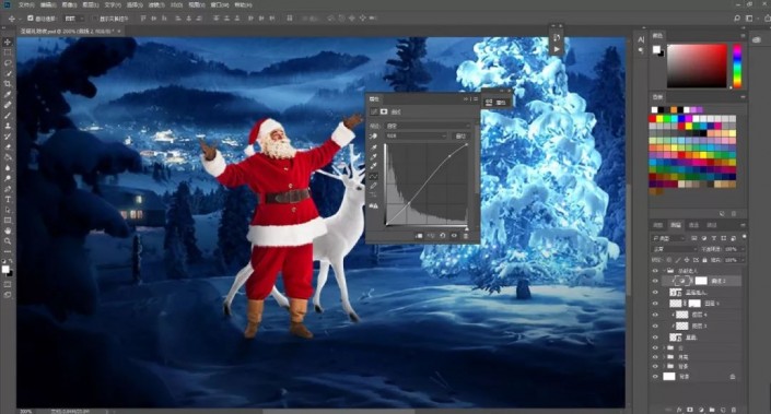 PS绘制圣诞主题的海报操作实例