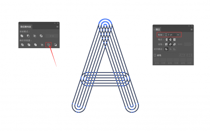 AI设计线型效果纹理的字母教程及实例